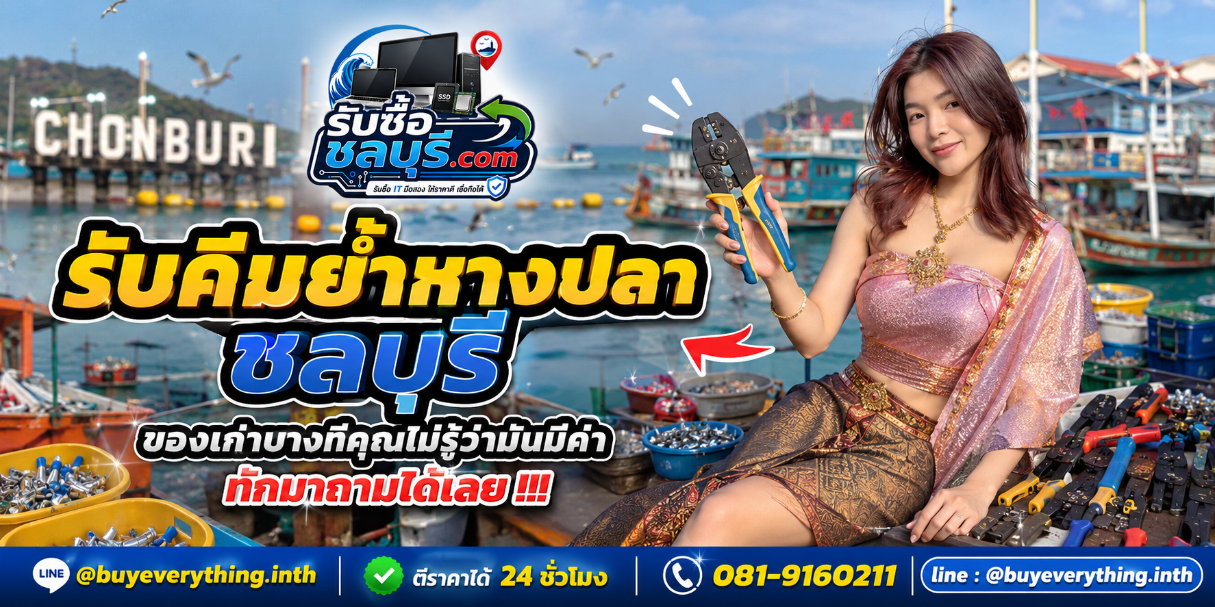 รับซื้อคีมย้ำหางปลาชลบุรี ของเก่าบางทีคุณไม่รู้ว่ามีค่า
