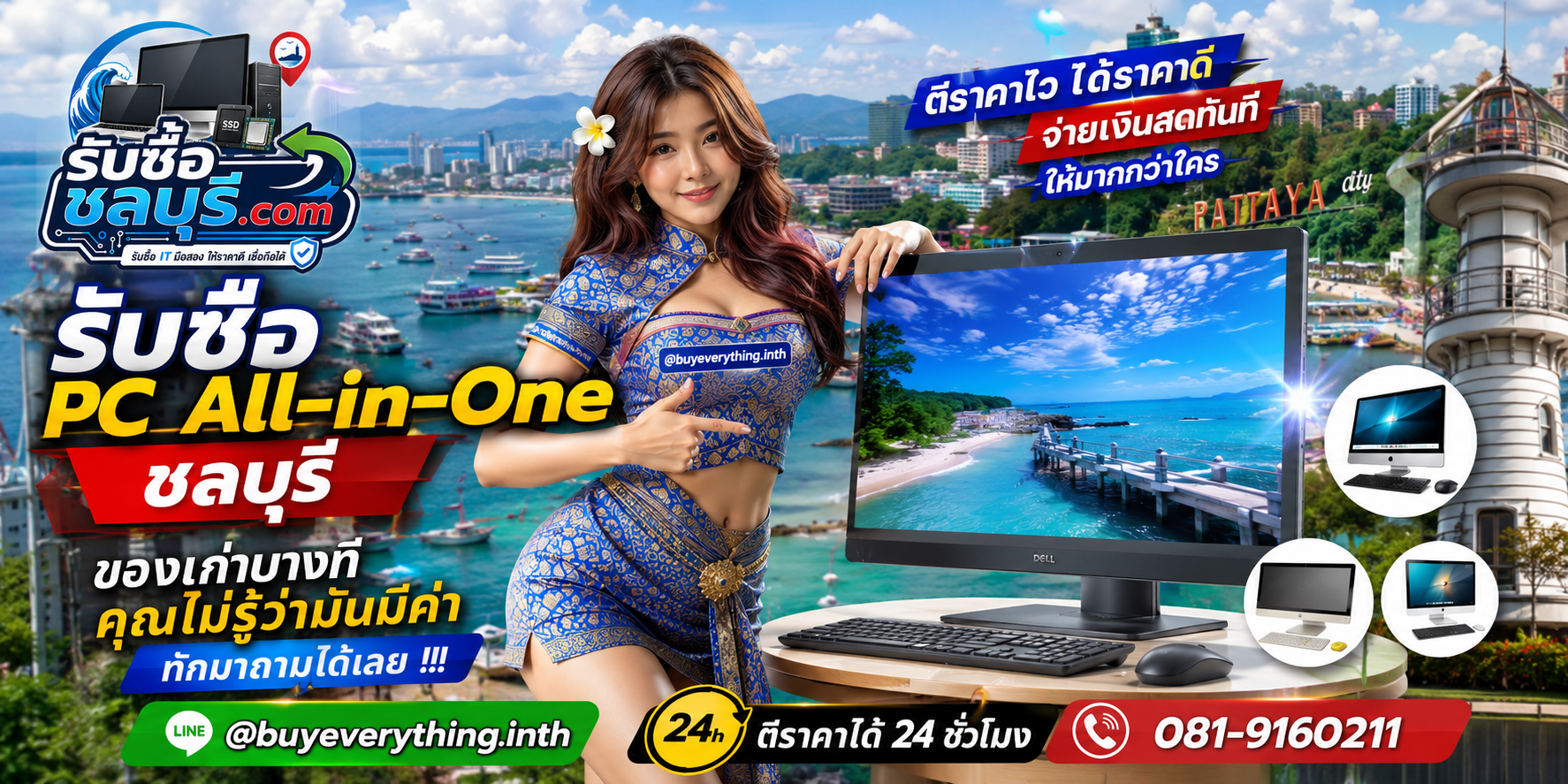 รับซื้อ PC All-in-One ชลบุรี ของเก่าบางทีคุณไม่รู้ว่ามันมีค่า ติดต่อไลน์ ตีราคา 24 ชั่วโมง