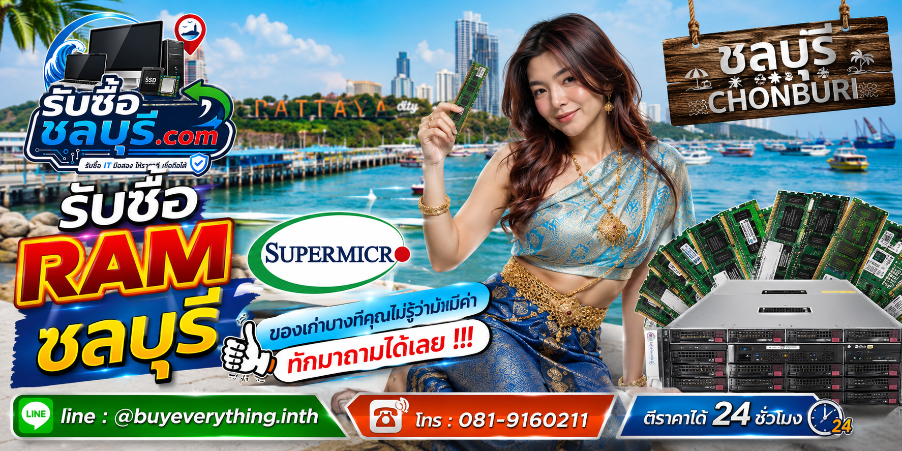 รับซื้อ RAM Supermicro ชลบุรี ติดต่อ LINE ตีราคา 24 ชั่วโมง